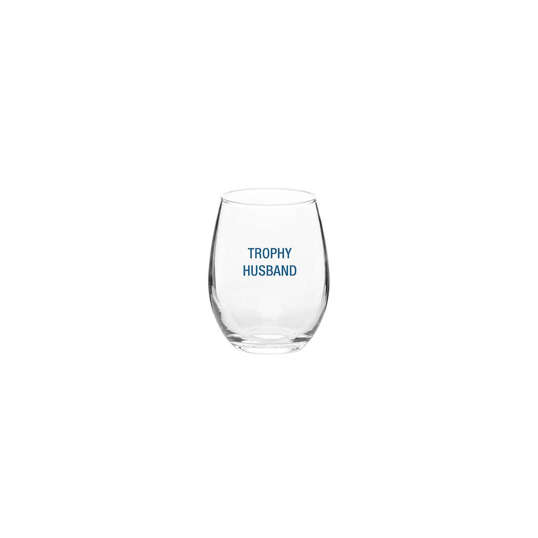 Trophy Husband Wine Glass