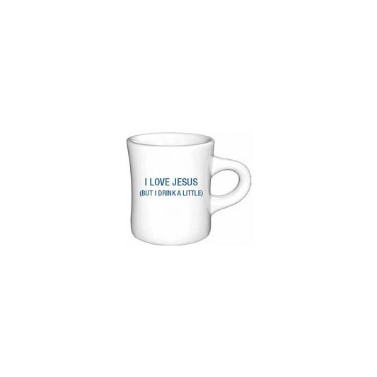 I Love Jesus (but I drink a little) Diner Mug